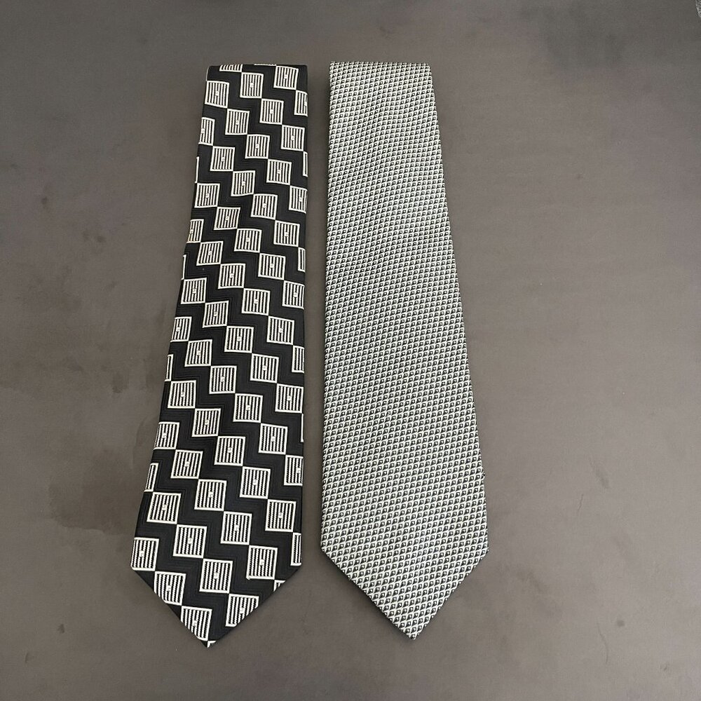 Robert Talbott Best Of Class Modern Design Print Silk Necktie Set Of 2